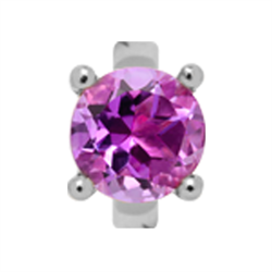 Image of Christina Collect Round Amethyst sølv charm